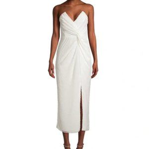 NWT Katie May Come On Home Twisted Strapless Midi-Dress